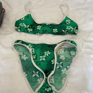 Green Bikini High waisted small Point Conception